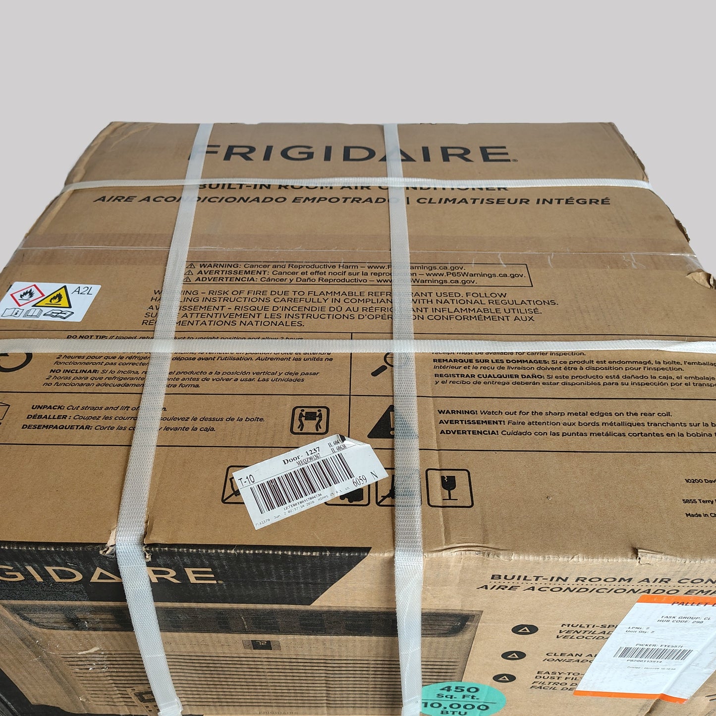 Frigidaire 10,000 BTU Through the Wall Room Air Conditioner Cools 450 sq. ft. with Remote in White 115/120V FHTC103WB1
