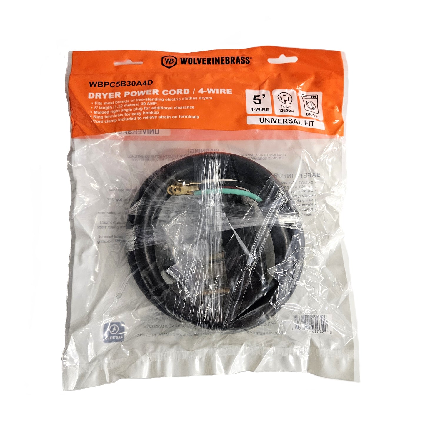4 Prong Dryer Power Cord WBPC5B30A4D