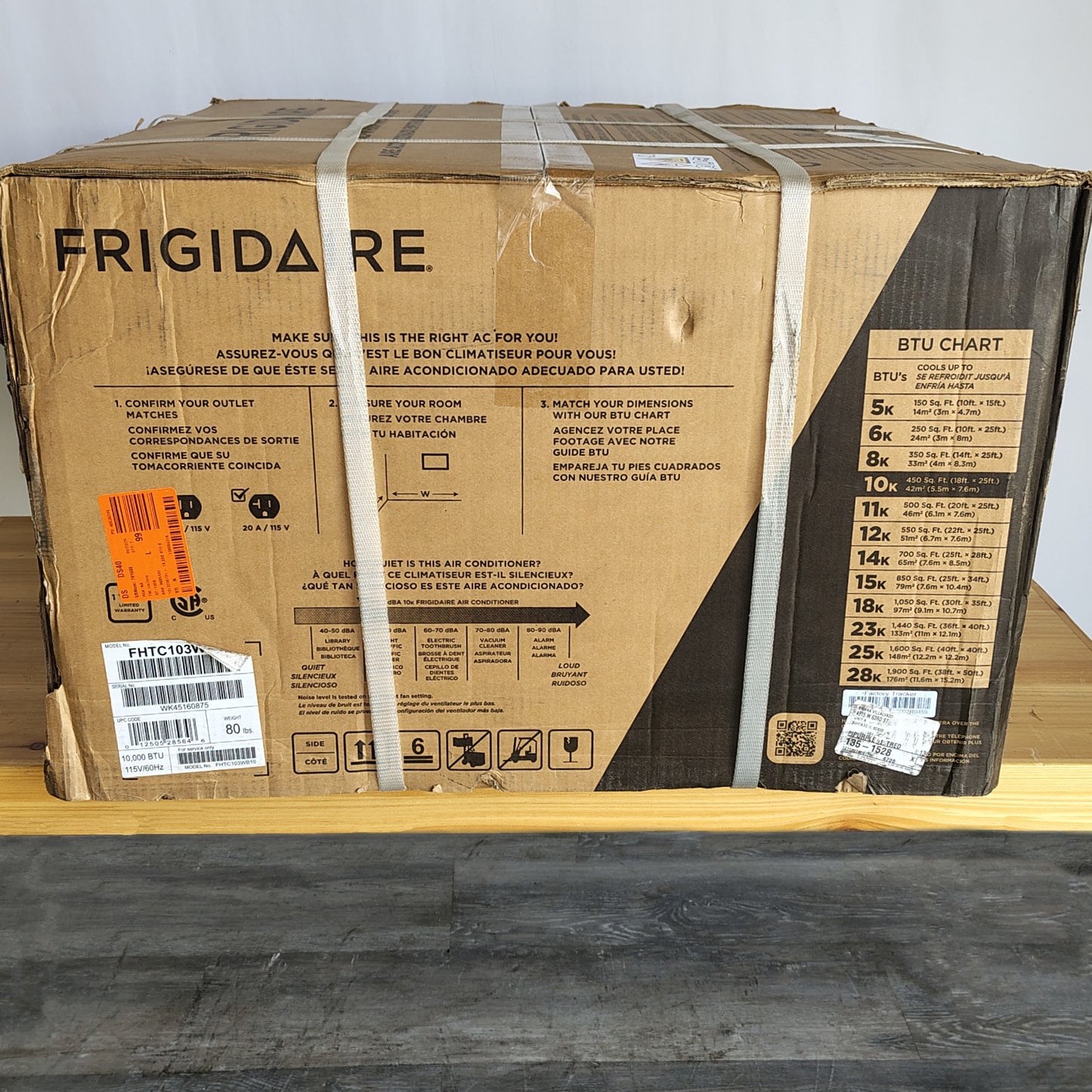 Frigidaire 10,000 BTU Through the Wall Room Air Conditioner Cools 450 sq. ft. with Remote in White 115/120V FHTC103WB1
