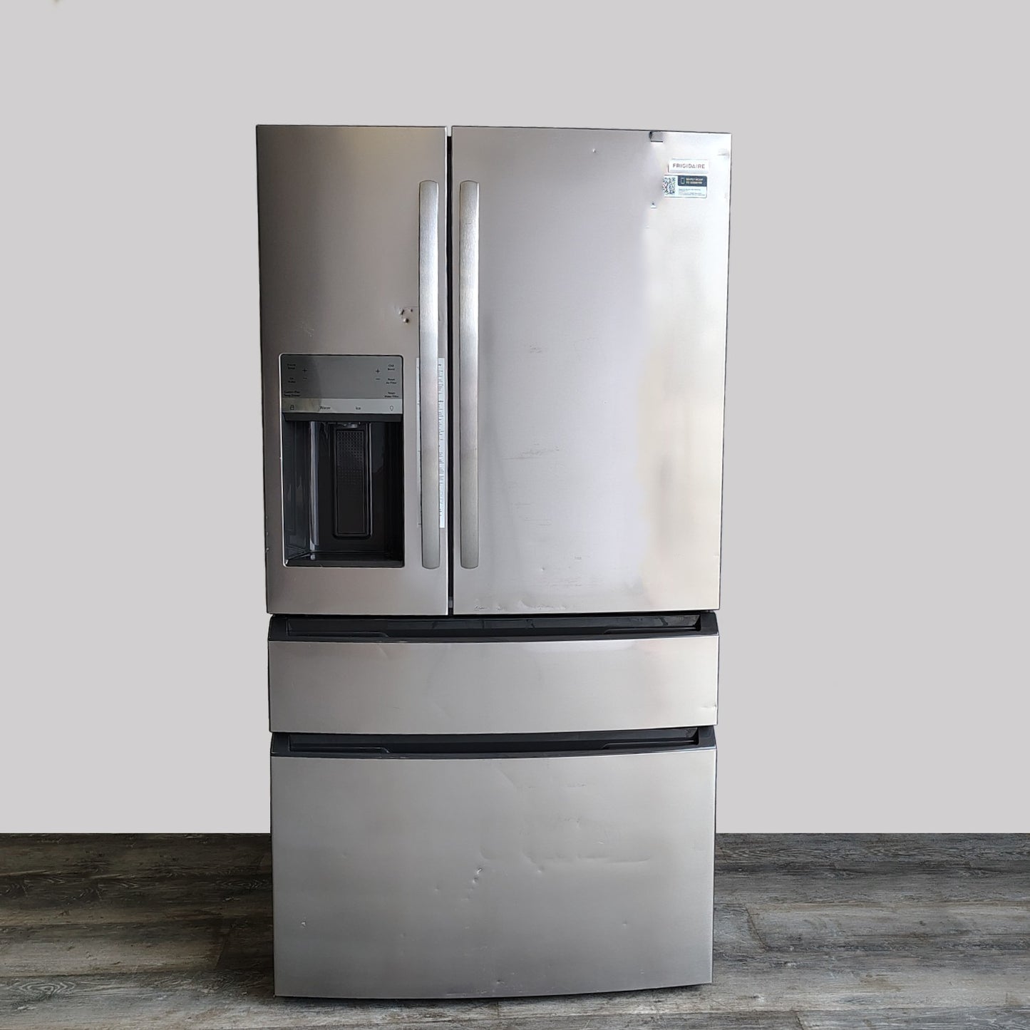 Frigidaire 36 in. 26.3 cu. ft. 4-Door Standard-Depth Refrigerator in Stainless Steel FRMS274TAV