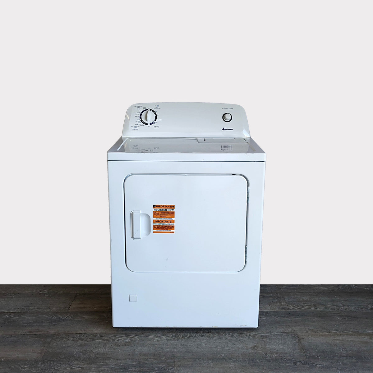 Amana 6.5 cu. ft. Vented Front Load Gas Dryer in White with Wrinkle Prevent Option NGD4655EW