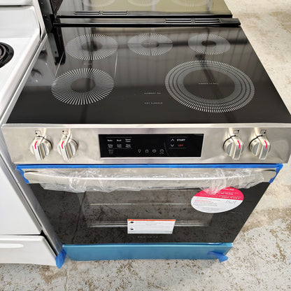Frigidaire 30 in. 5-Burner Element Slide-In Front Control Electric Range with Steam Clean in Stainless Steel FCFE3062ASE