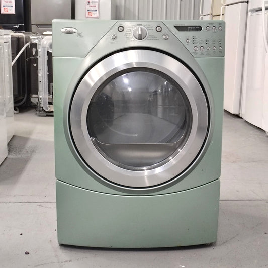 Whirlpool 7.4 cu. ft. Capacity Electric Steam Dryer in New Aspen Green WED9600TA1