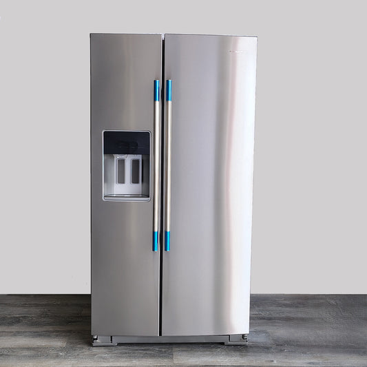 Kitchen Aid 36 in. 20.8 cu. ft. Counter Depth Side-by-Side Refrigerator in Stainless Steel with Exterior Ice and Water Dispenser KRSC536RPS00