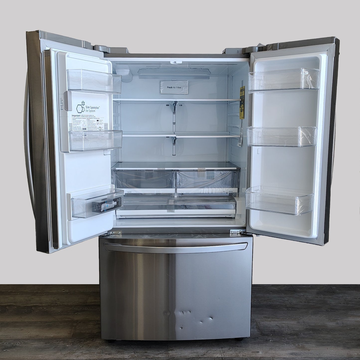 LG Standard-Depth 26.2 cu. ft. SMART French Door Refrigerator with Dual Ice Maker LFXS26973S