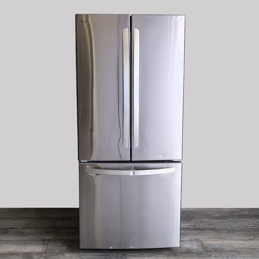 LG 30 in. W 22 cu. ft. French Door Refrigerator with Ice Maker in Stainless Steel LFCS22520S
