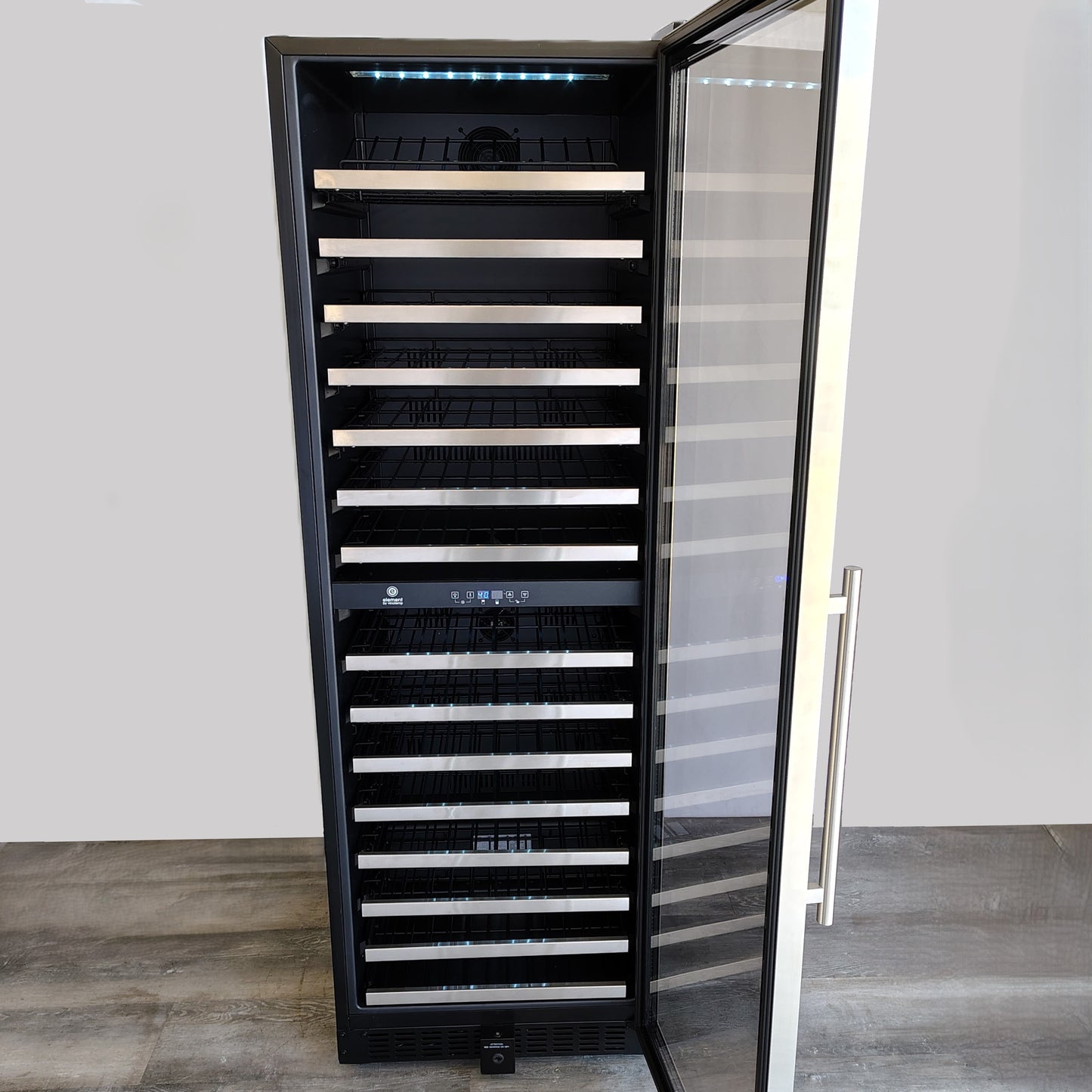 Vinotemp 23.5 in. W 155 Wine Bottle Dual-Zone Wine Cooler EL-142SDST