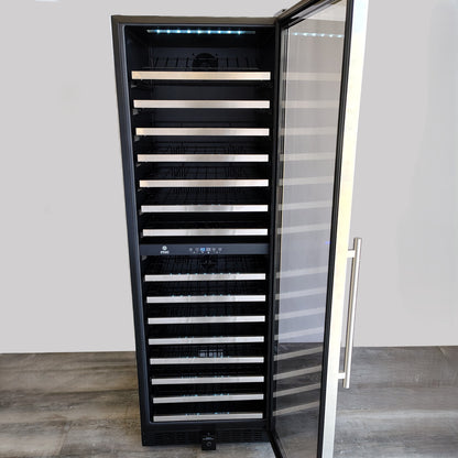 Vinotemp 23.5 in. W 155 Wine Bottle Dual-Zone Wine Cooler EL-142SDST