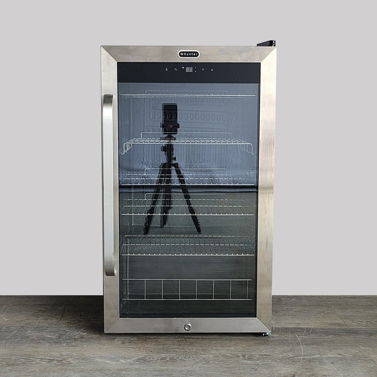 Whynter 19 in. 34 Bottle Wine Cooler Fridge with Lock Freestanding Stainless Steel Display Rack and LED Display FWC341TS